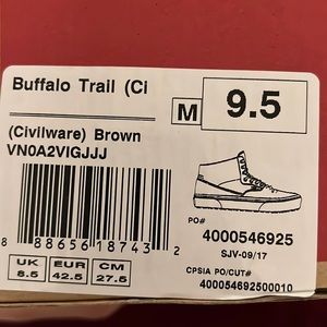 Rare! Vans Buffalo Trail (Civilware) Color: Brown. Size: 9.5 width M